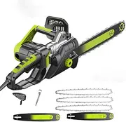 Electric Chainsaws 23", 3.5kg Corded Chainsaw, Automatic Oiler, Kickback Protection, Tool-free Chain Tensioner, Professional Wood Cutting Tool with Safety Lock and Chainsaw Guard