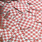 Square Diamond Sequin 1.5" Red Silver Houndstooth Pattern Metallic