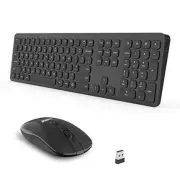 Wireless Keyboard and Mouse Wireless Mouse and Keyboard Combo Cordless USB Co...