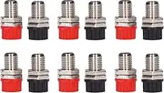 Plated Brass Banana Connector Binding Post 20Set 4mm Jack for Teaching Instrument Accessories