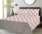 Bed Set Cover Set Sheets & Pillow Single/Double/King Elegant Oriental Floral Red