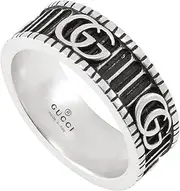 [Gucci] Double G Engraving Ring Japan Size 14 Silver 551899 J8400 0811 No. 15, Sterling Silver, No Gemstone