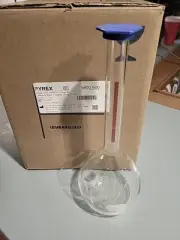 Corning Pyrex Glass 500mL Class A Volumetric Flask Snap Cap 5600-500 6-pack