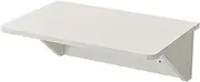 Floating Wall Mounted Folding Table with Magnetic Suction Bracket and Triangular Support Frame Space Saving White Computer Desk with Rounded Corners (80x40cm)