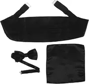 [Yardenfun] Tuxedo Accessories Men's Bow Tie Cummerbund Set Handkerchief for Formal Events Weddings