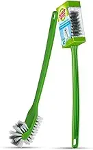 Scotch-Brite Double Sided Durable Plastic Toilet Brush with Nylon Bristles (Green, Pack Of 1)