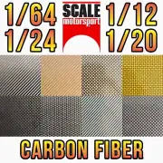 SCALE MOTORSPORT CARBON FIBER WaterSlide Decal 1/12 1/24 1/64 for Hot