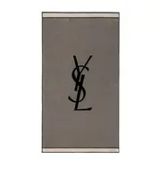 cassandre striped towel in cotton One size Black