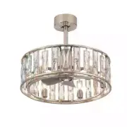 Lamober Zachary 20 in. Chandelier Satin Nickel Ceiling Fan w/ Light and Remote