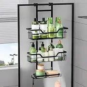 YDCZTYGY 3 Tier Shower Caddy Storage Shelf Hanging Over the Bathroom Door with Toiletries Organiser