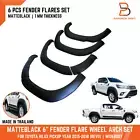 6" V1 MATTEBLACK FENDER FLARES ARCH FOR TOYOTA HILUX UTE REVO SR5 15-18 WIDEBODY
