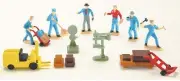 Lionel 6-21443 O Factory Figures w/ Forklift, Hand Truck, Scale, Etc. (Set of 6)