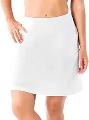 Yogipace Women's UV Protection 17' Long Tennis Running Golf Skort Active Skirt