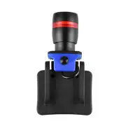 COB T6 LED Clip-On Head Torch Zoomable Cap Hat Light Headlamp Fishing Camping I
