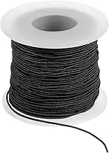 uxcell Elastic String for Bracelet 164 Ft/50 Meter Length 0.8 mm Dia, 1 Roll Sturdy Stretchy String Cord for Jewelry Making Necklace Beading Craft DIY, Black