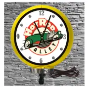 Hot Rod Alley Lighted Wall Mount Yellow Gas Pump Globe Advertising Wall Clock