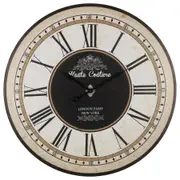 Willow & Silk Roman Numeral Round 60cm 'Haute Couture' Analogue Wall Clock Decor
