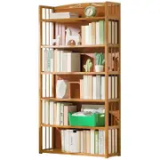 Bamboo Bookcase Bookshelf With Back Support Strong Solid Shelf Organiser Storage Home Office BBC06