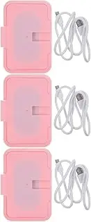 UPKOCH 3pcs Portable Baby Wipe Warmer Wet Tissue Heater Temperature Control Perfect for Travelling