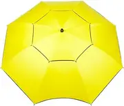 MNNM Outdoor Umbrella for Fishing, Beach Umbrella with Tilt, Double Top Patio Umbrella, Portable Sun Shade Umbrella, UV Protection, for Patio, Beach, Fishing (Color : Yellow, Size : 2.4m)