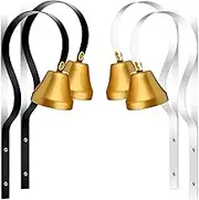 Oudain 4 Pcs Shopkeepers Bell Antique Doorbell 1.6 Inch Diameter Wall Mounted Metal Shopkeepers Doorbell Dog Training Bell Hanging Store Ring for Door Opening, Remind Your Customer Coming