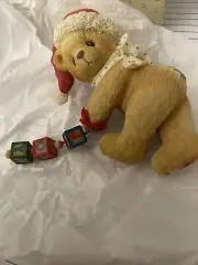 Cherished Teddies JOLENE #176133 DROPPING YOU HOLIDAY GREETING Bear Shelf Sitter