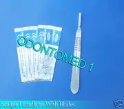 Scalpel Handle #4 +20 Sterile Surgical Blade # 24 Surgical Dental Instruments