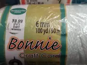 Bonnie Macrame Craft Cord-WHITE- 6mm 100 yards