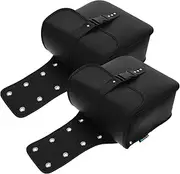 COMPUKAS 1Pair Motorbike Side Hanging Bag PU Saddlebag for Motorcycle Black Mini Saddle Bags Durable and Safe for Rainy Day Riding Easy Installation