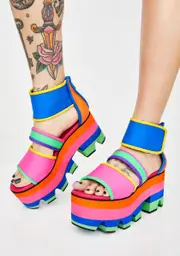 [Current Mood] Cosmic Candy Neon Platform Sandals