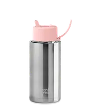 frank green Ceramic Reusable Bottle - 34oz 1,000ml - Chrome Silver