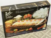 ABC Bravo Bakeware in a Basket WFJ-006G - 3 Qt Amber Glass Utility Pan - NEW NOS