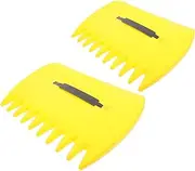 Milisten 1 Pair Fall Leaf Clip Garden Leaf Rakes Leaves Pickup for Yard Leaf Pick up Claws Small for Gardening Garden Leaf Collector Pine Needle Grass Yellow Plastic