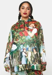 [Dolls Kill x Wizard of Oz] Plus Over The Rainbow Oversized Hoodie