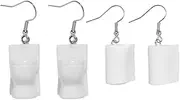 [POYAMUSE] Quirky Acrylic Closestool and Tissue Charms Drop Earrings - Creative Funny Toilet Furniture Dangle Earrings for Couple or Friends Jewelry