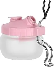 DOITOOL Airbrush Cleaning Pot Accessories Glass Airbrush Cleaning Pot with Holder Airbrush Pot Stand for Airbrush Cleaning Supplies