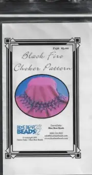 Blue Bear Beads-Black Fire Choker Pattern OOP