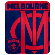 Melbourne Demons AFL Polar Fleece Throw Rug Blanket