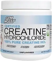 Gym Molly Crystal Creatine HCL (Vegan) | Creatine HCl Powder | Creatine Hydrochloride Powder | Highly Soluble Vegan Creatine Hydrochloride | 750mg | Unflavored | 75 Servings