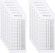 12pcs 2024 Reading Log Bookmarks - Double-Sided Tracker, Creative Page Markers f
