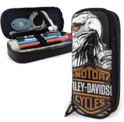 v375 Harley David-Son Leather Pencil case Pencil case Stationery Bag Office Portable Storage Box Cosmetic Box Folder po375