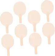 Gatuida 4 Pair Table Tennis Racket Wood Unfinished Racket Blank Wood Paddles Table Tennis Paddle for Painting Blanks Table Tennis Paddles DIY Painting Paddle Table Tennis Bat Wooden