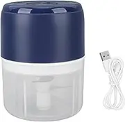 250ml Electric Garlic Chopper, Electric Mini Garlic Chopper, Vegetable Chopper, Portable Food Processor with USB Charging for Vegetable Pepper (Blue)