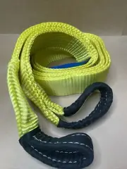 Heavy Duty 4m 4x4 Recovery Winch Tow Towing Rope Strap Tree Strop 11.5 Ton