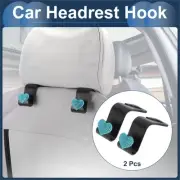 2 Pcs Universal Car Seat Headrest Hook for Hanging Purses Blue 2.4"x1.26"