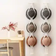 6 Hat Style Macrame Hat Hangers Boho Cowboy Hat Rack for Wall Organizer