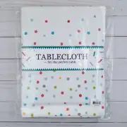 Fabric Tablecloth 52x52 Square Confetti Toss Cotton Party Cake Table