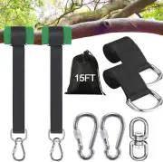 Safe Tree Swing Hanging Straps Kit, 3FT/10FT/15FT/20FT, Heavy Duty Holds 5500LBS