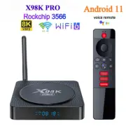 X98K Pro TV Box Android 11 RK3566 Quad Core 8K Wifi6 1000M 4K Media Player