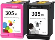 LEBOK Remanufactured for HP 305XL Ink Cartridges Replacement for HP305 305XL Ink Cartridge for HP Deskjet 2710 2720 Deskjet Plus 4110 4120 4130 Envy 6010 6020 Printer 1 Black 1 Tri-Color